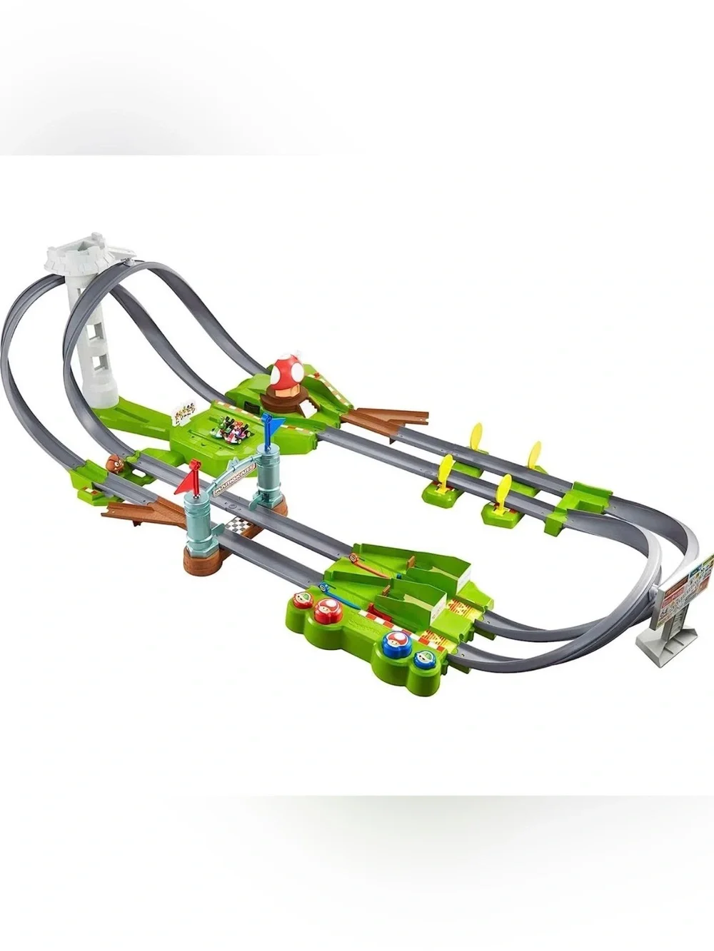 Hot Wheels Mario Kart Circuit Track Set Racing Playset Racecar